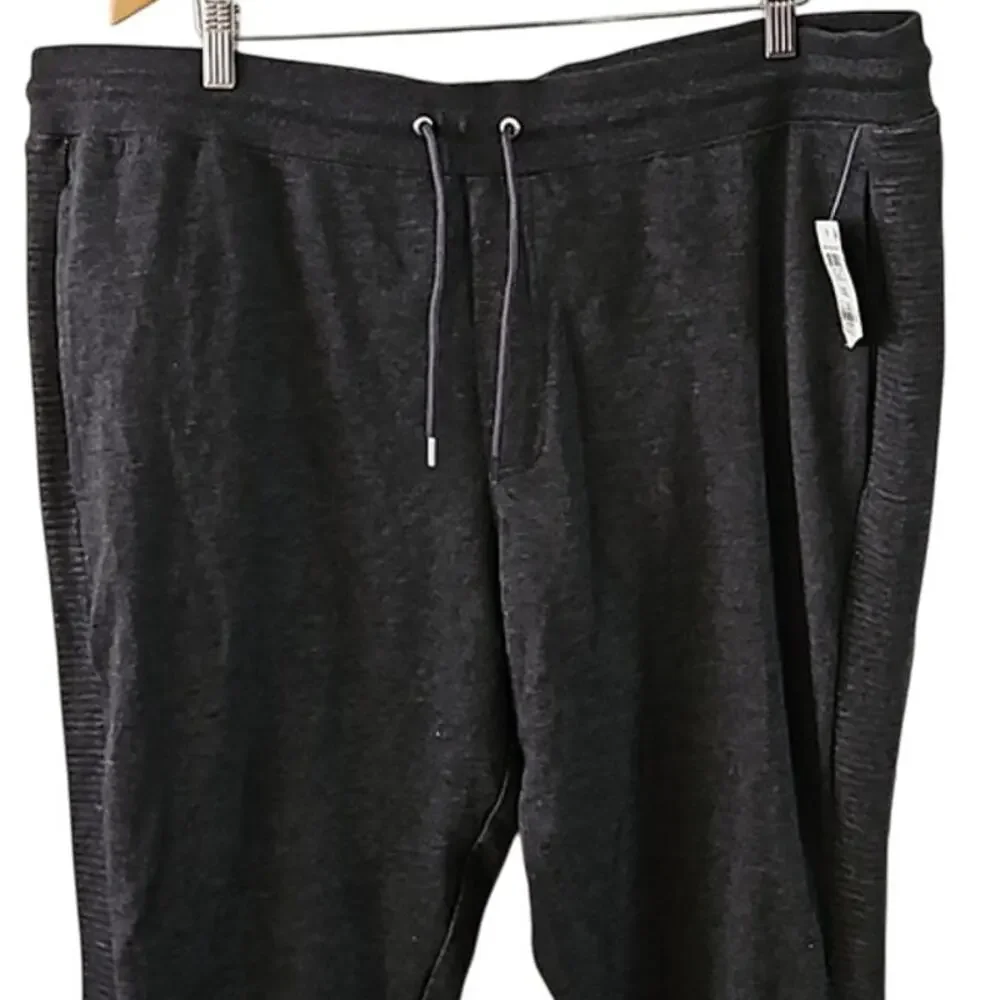 mens jogger sweatpants XXL gray heather lounge athleisure oversized comfy